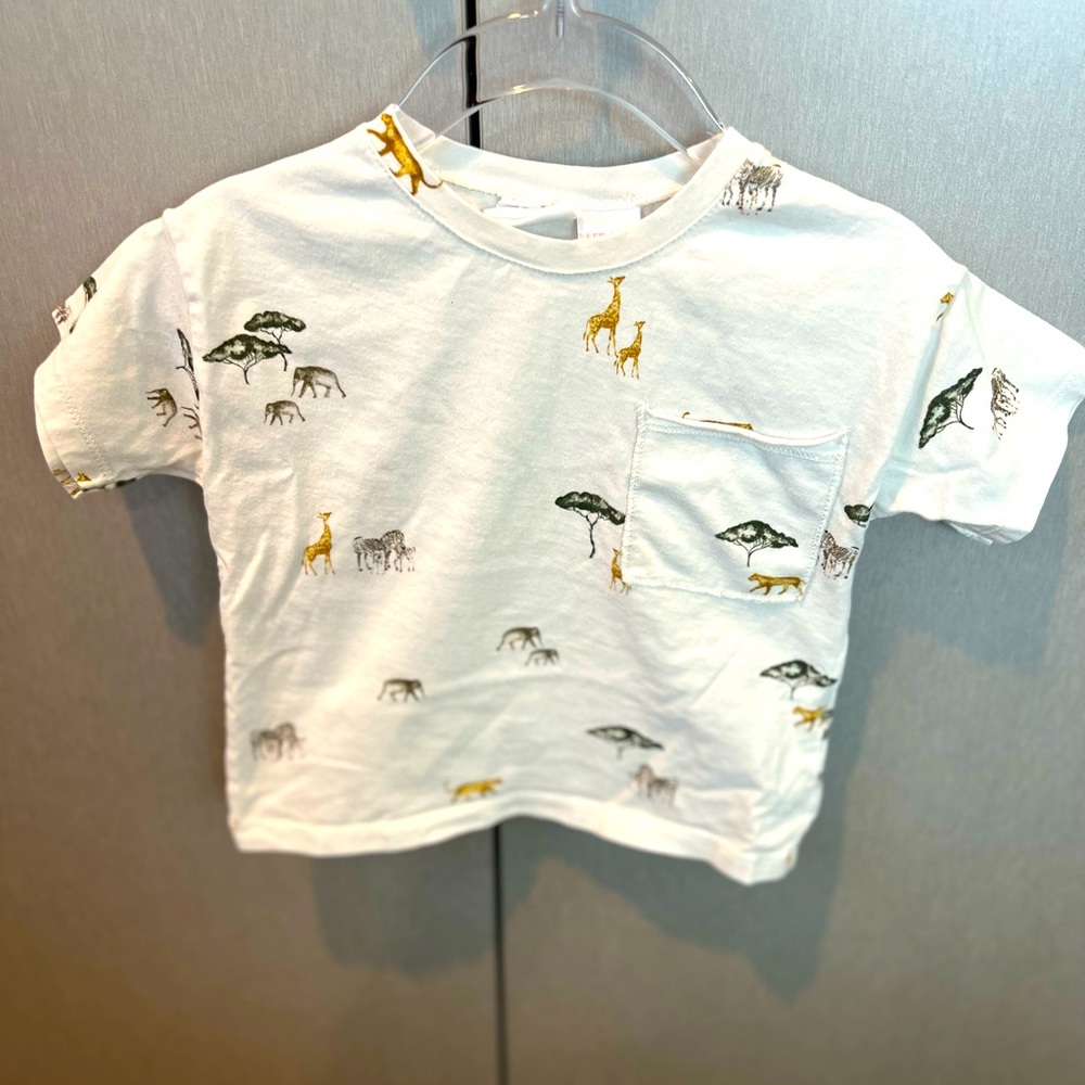 Zara boys safari tshirt in size 9-12 months